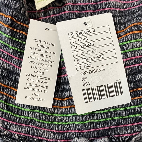 🔵 Urban Outfitters Staring at Stars Boho Strapless Ruffle Tube Top XS (WT-1&2) - Picture 5 of 7